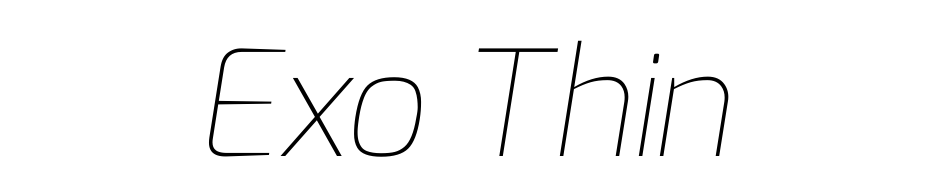 Exo Thin Font Download Free
